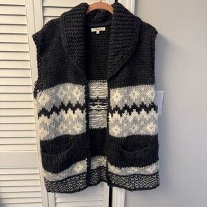 Madewell Chunky Wool Alpaca Blend Knit Vest - Size Large